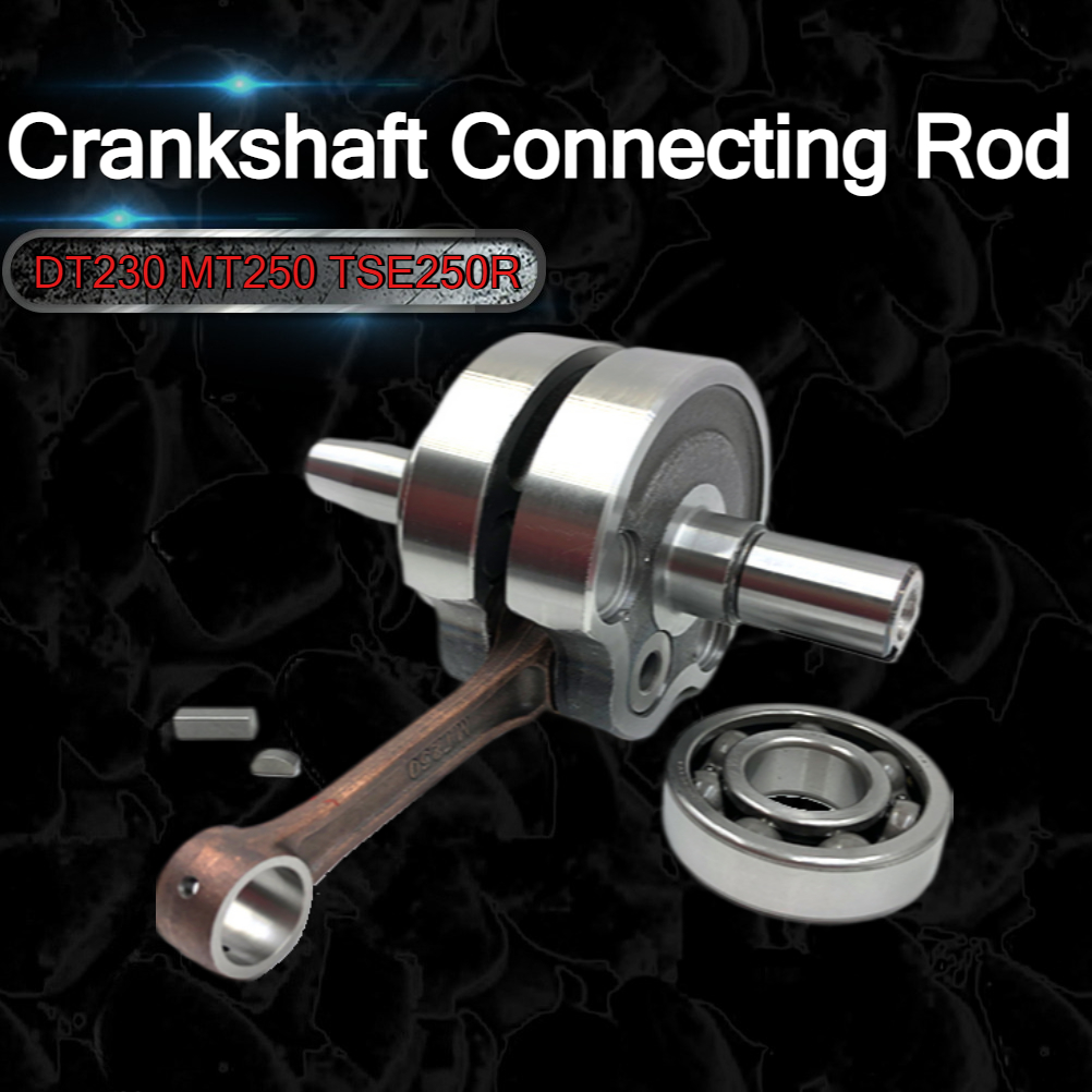 Motorcycle Crankshaft - オートバイのクランクシャフトコネクティングロッドアセンブリとベアリング付きヤマハ DT230 ロンシン MT250 KEWS GPX