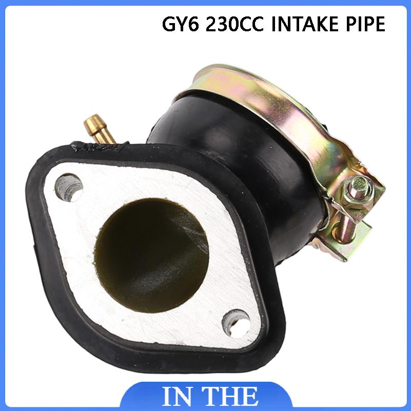 Motorcycle Carburetor - GY6 230cc用、汎用パーツ、キャブレター用エアインレットインターフェースアダプター、ATV用インレットパイプ、オフロードバイク、モペッド用。