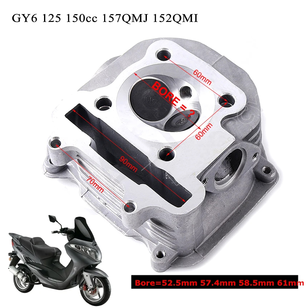 Motorcycle Engine Parts - オートバイのシリンダーヘッド部品,中国のスクーターエンジン,gy6 150cc,157qmj 152qmi,gy6 150
