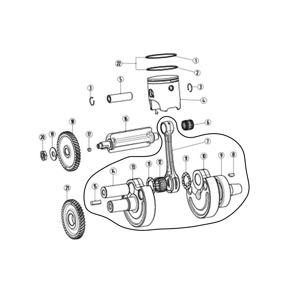 オートバイのクランクシャフトコネクティングロッドアセンブリと - Motorcycle Crankshaft のレビューと価格